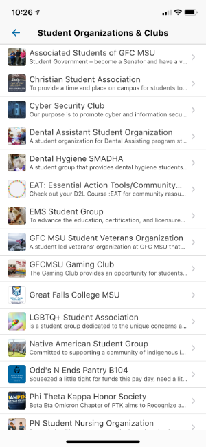 student organizations and clubs