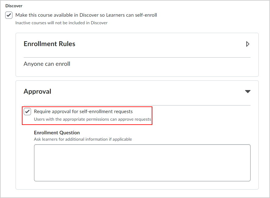 The Require approval for self-enrollment requests option.