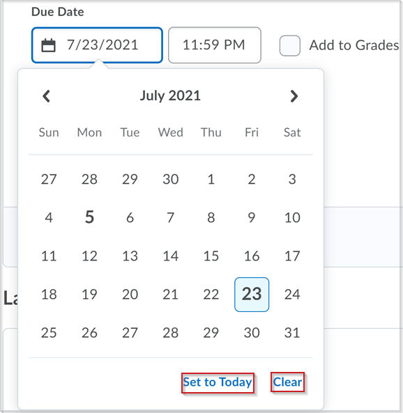 Figure: Updated date picker component in Activity Feed