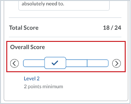 The Overall Score in Mobile and New Assignment Evaluation Experience views.